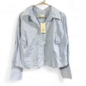 a new day Light Blue Embellished Polo